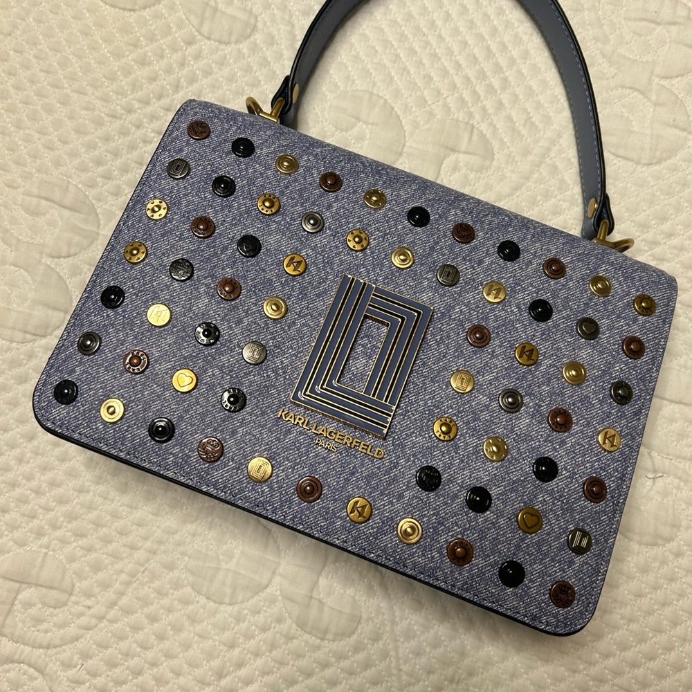 Karl Lagerfeld Blue Studded Women's Bag